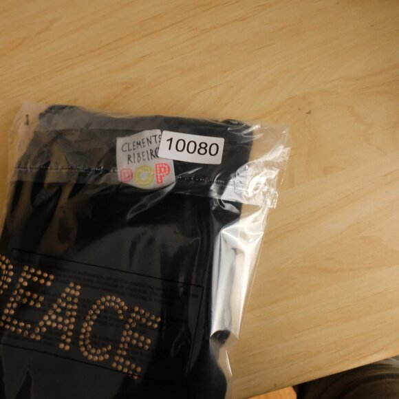 Clements Ribeiro Pop Sweater Womens Small Black Peace Lightweight Wool Blend - Picture 9 of 9